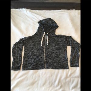 Light cropped sweat jacket